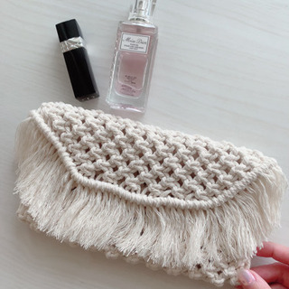 マクラメポーチ