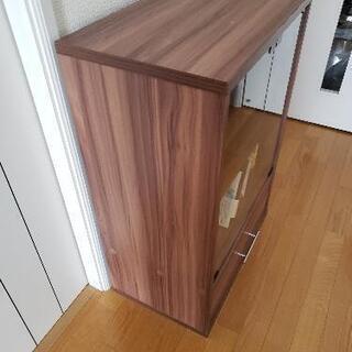 【値引済】キャビネット(引き出し、ガラス扉付き)お譲りします。の画像