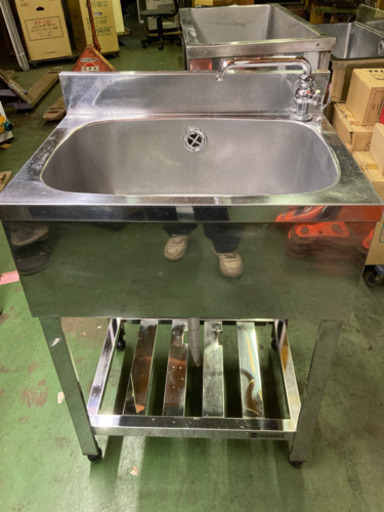 シンク、ステンレス一層　蛇口付き