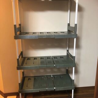 【中古】カインズ　ヨコ伸縮 押入れラック　4台セット(1台高さも伸縮）