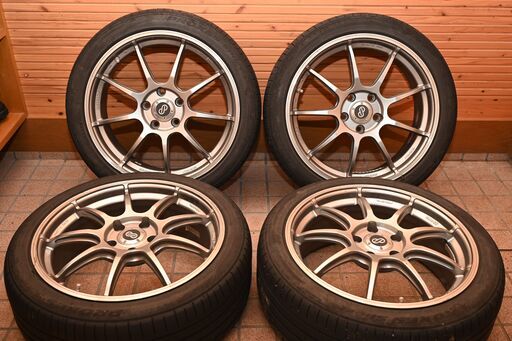 18インチ軽量ホイールENKEI  RSM9 7.5J+48  PCD114.3  TOYOプロクセス 215/45R18 4本セット