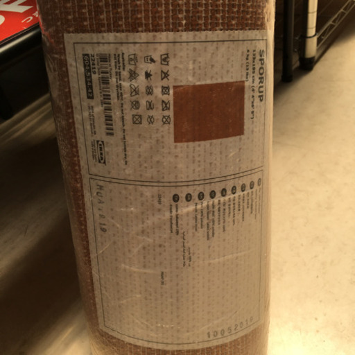 未使用 IKEA SPORUP ラグ オレンジ イケア 133×195
