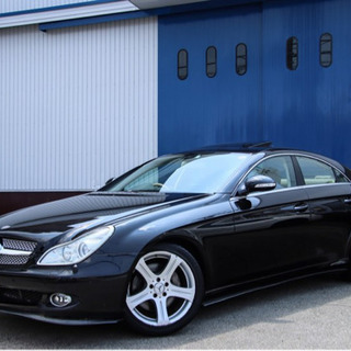 ベンツ　CLS350フロント／サイドカーボン調スポイラー　ベージ...