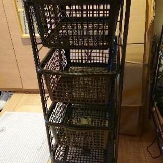 天板木目調プラスチックラック