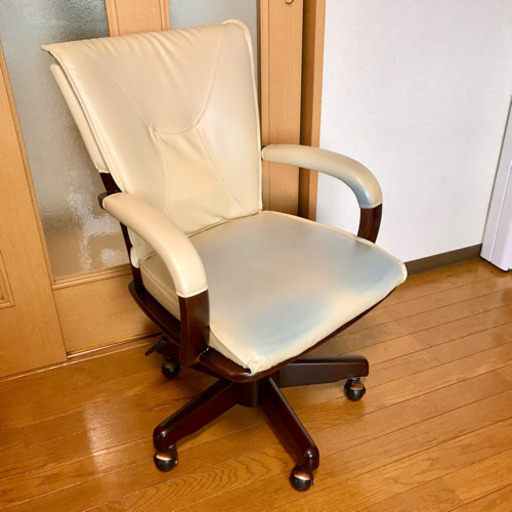 ありがとうございました【美品】高級チェア①回転＆キャスター＆ロッキング付き
