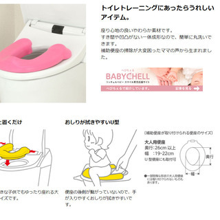 リッチェル　ソフト補助便座　ピンク（中古）の画像
