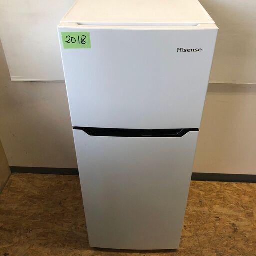 【Hisense】 ハイセンス 2ドア冷凍冷蔵庫 HR-B1201 120L 2018年製.