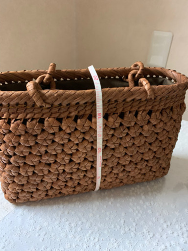 一点限り❣️富山白川郷産　山葡萄六角花編み籠バック　新品
