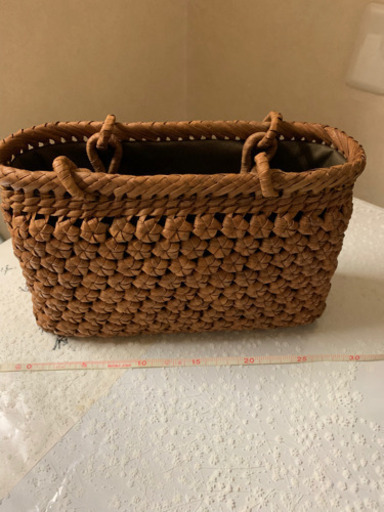 一点限り❣️富山白川郷産　山葡萄六角花編み籠バック　新品