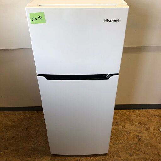 【Hisense】 ハイセンス 2ドア冷凍冷蔵庫 HR-B1201 120L 2019年製.