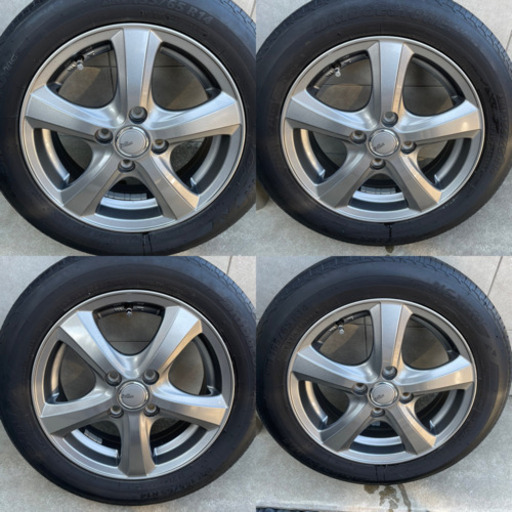 【最終値下げ★美品】ブリヂストンタイヤ（155/65/14）&アルミ4本セット！