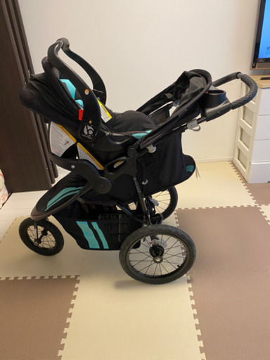 ベビーカー　Baby Trend Pathway 35 Jogger Travel System, Optic Teal