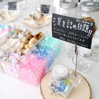 夏休みの工作やハンドメイドに！貝殻やカラフル金魚を詰め放題！の画像