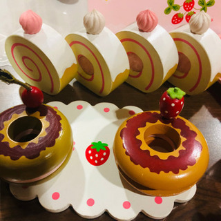 マザーガーデン　木製玩具　洋菓子セットの画像