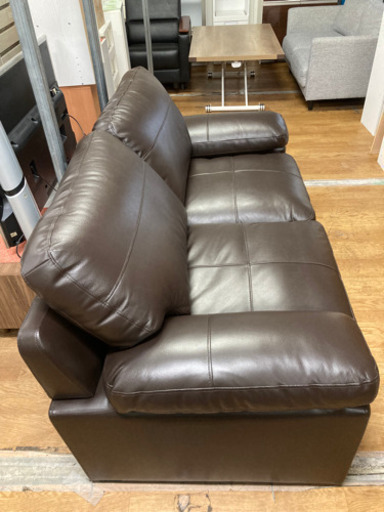 ニトリ 2人用ワイド本革ソファ 中古