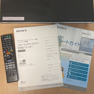 SONY Blu-rayレコーダー　BDZ-EW500の画像