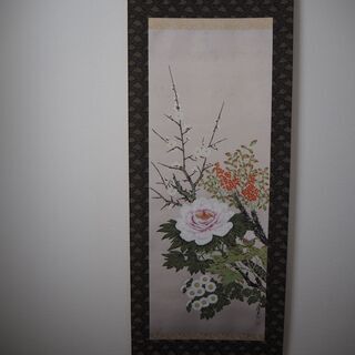 花の掛け軸の画像