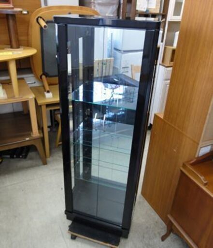 コレクションボード LEDライト付き 飾り棚 コレクションケース 照明付き  幅50cm ブラック 札幌市 中央区