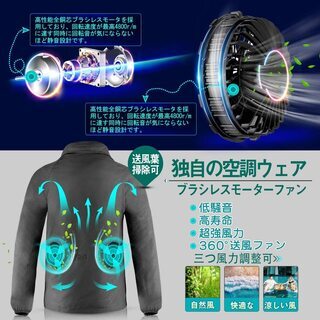 【お相手決まりました】新品　XL　空調服 空調ウェア 薄手 扇風...