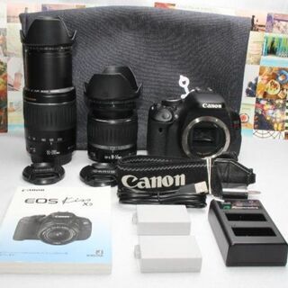 ❤️予備バッテリー付❤️Canon EOS kiss x5 超望遠ダブルレンズ①の画像
