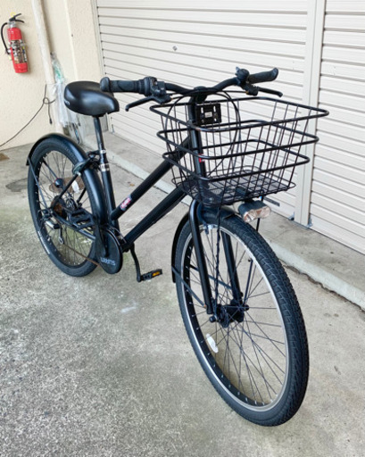 【メンズにおすすめ自転車】SWARM[スワーム]27㌅　シティバイク 外装6段/LEDオートライト/つや消しブラック