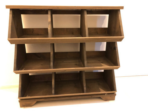 ３段の木製キャビネット【 キューブキャビネット 】