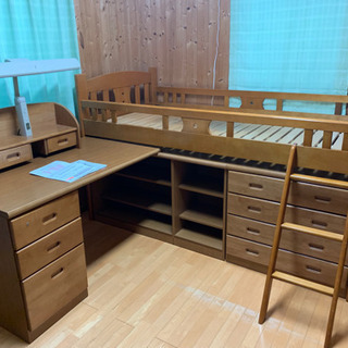 システムデスク②（学習机＆ロフトベッド）の画像