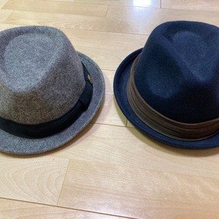 お値下げ可　帽子2点セット　アバハウス、purple &yellow