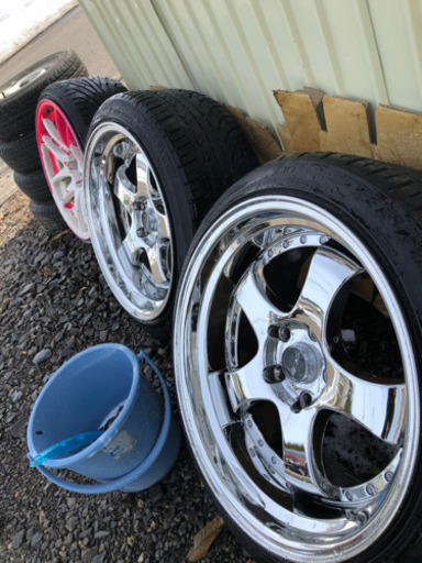 18インチ　クロームメッキ　　深リム　ドリケツ