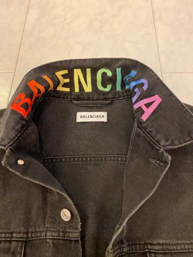バレンシアガ　デニムジャケット　ブラック