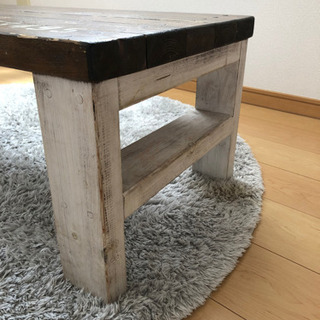 アンティーク調 木製 ローテーブルの画像