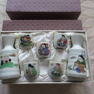 七福神 柄　とっくり・おちょこセットの画像