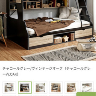 シングル×セミダブル　2段ベッド