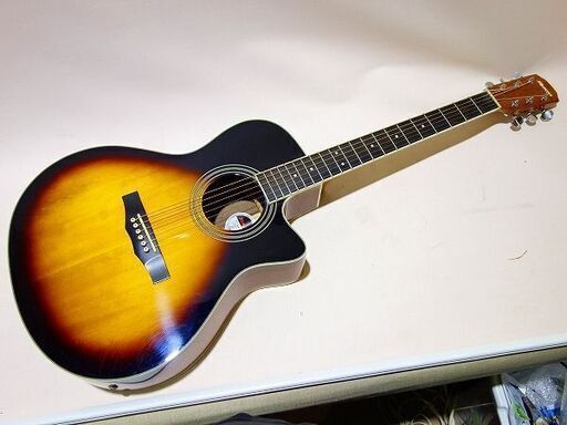 【苫小牧バナナ】Morris/モーリス エレアコギター Sシリーズ S-20TS 音出しOK ソフトケース付き ネック若干若干順反り♪