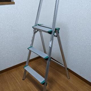 アルミ製上わく付き踏台 【TRUSKO】3段脚立 アルミ製脚立