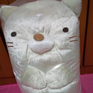 すみっコぐらし　キラキラぬいぐるみXL　プレミアムねこ　タイトークレーンゲームの画像