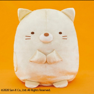 すみっコぐらし　キラキラぬいぐるみXL　プレミアムねこ　タイトークレーンゲームの画像