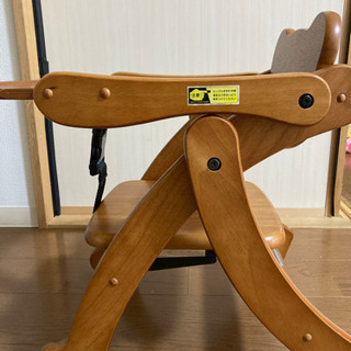大和屋　yamatoya アルク　ベビーチェア 木製 ローチェアの画像