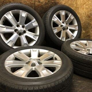 【BS DUELER H/L 850 225/55R18】夏タイヤ【三菱 デリカD:5 純正ホイール 18インチ 7J5HPCD114.3+38】2019年製　(VTM443) クレジットカード QR決済可能
