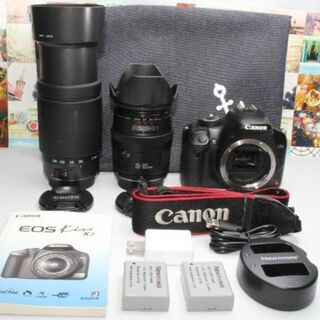 ❤️予備バッテリー付き❤️Canon kiss x2 超望遠ダブルレンズ❤️②の画像
