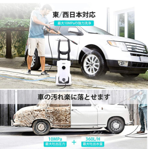高圧洗浄機 パワフル 10MPa 50Hz/60Hz東西日本兼用