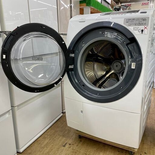 美品【 HITACHI 】日立 ビックドラム 洗濯11.0㎏/乾燥6.0㎏ ドラム式洗濯機 風アイロン ヒートリサイクル乾燥 温水ナイ