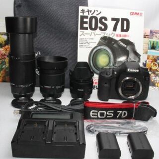 ❤️予備バッテリー&カメラバッグ付❤️Canon EOS 7D トリプルレンズ②
