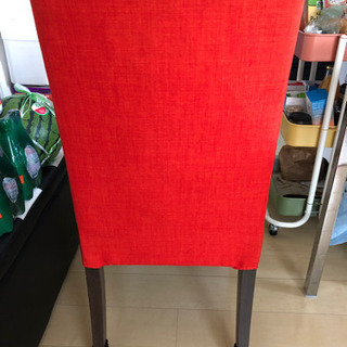 IKEA  椅子　赤　ダイニングチェアの画像