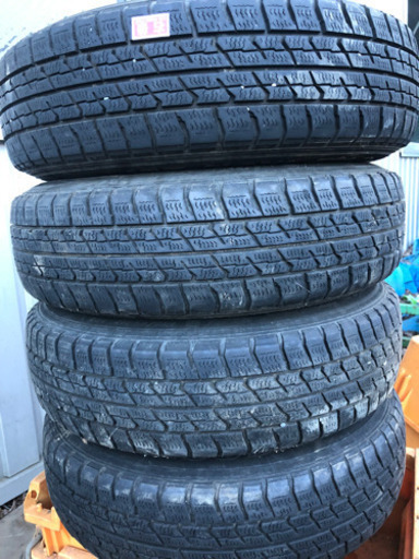 スタッドレスタイヤ　アルミホイル　155/80R13  4本セット