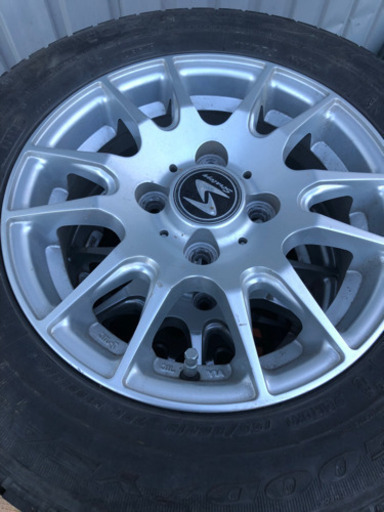 スタッドレスタイヤ　アルミホイル　155/80R13  4本セット