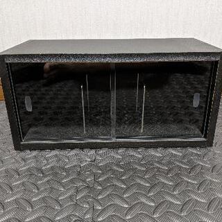 CDラック　ガラス戸付き