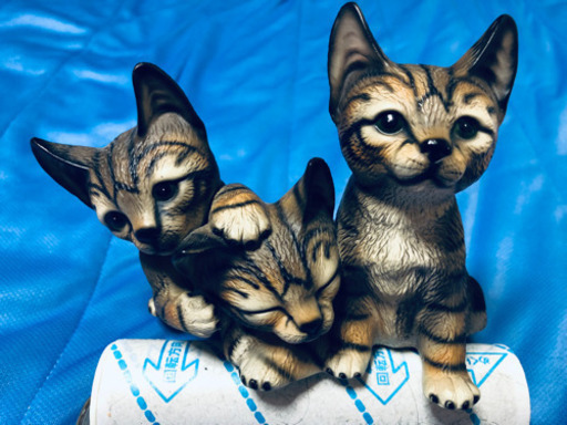 【美品】Demain ドマン イタリア製　座った子猫達の置物