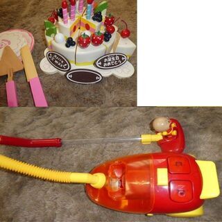 あんぱんまん掃除機　とお誕生日クリスマスケーキままごとおもちゃ積み木 知育玩具の画像