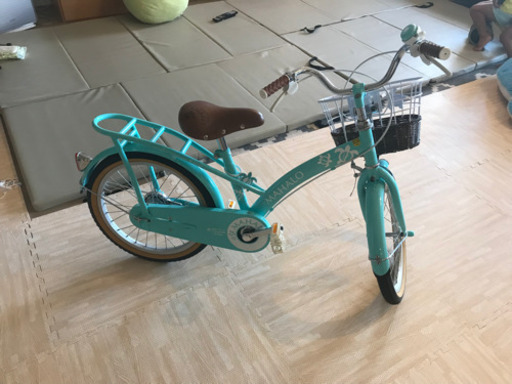 子供自転車 18インチ エメラルド　ハワイテイスト